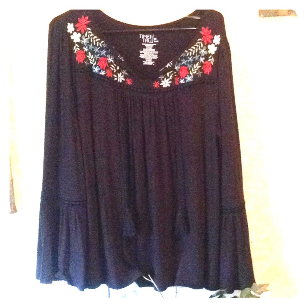 Beautiful Black with embroidered front